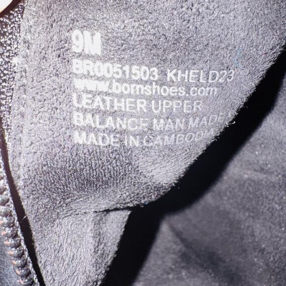 Born Boots Womens 9 Black Leather Ankle Booties Round Toe Block Heel Zip Comfort - Picture 11 of 12